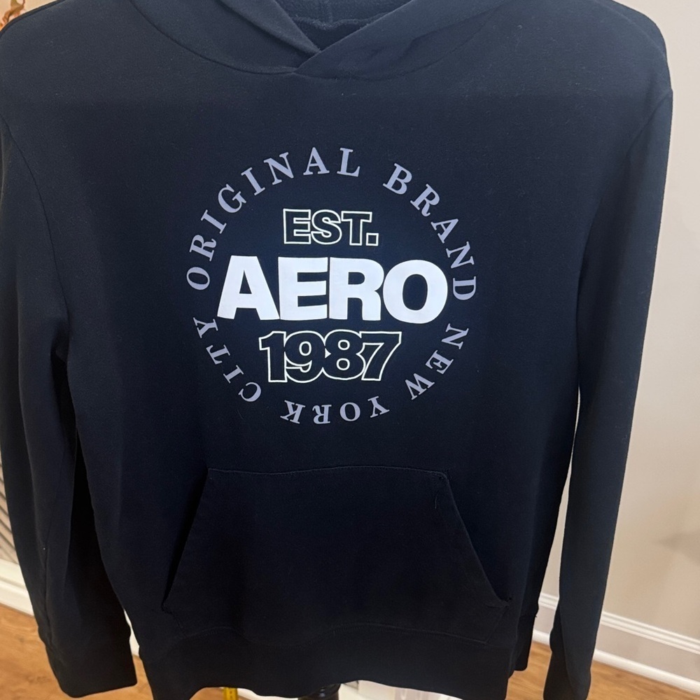 Aeropostale Black Graphic Hoodie